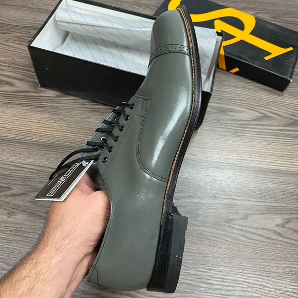 NEW Stacy Adams Madison Steel Gray Oxfords 12 D main image 6
